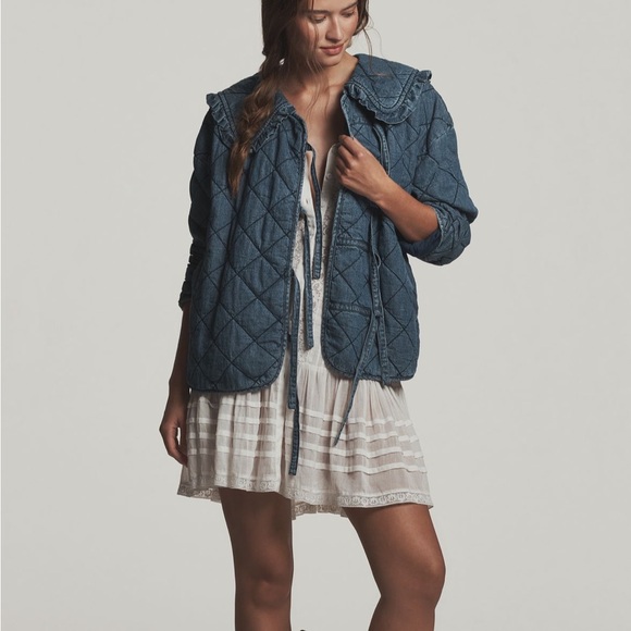 THE HAZEL QUILTED CHAMBRAY JACKET BY MAEVE - Picture 3 of 3